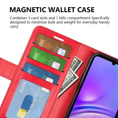 Чехол-книжка Deexe Wallet Style для Samsung Galaxy A07 (A075) - Red