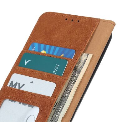 Чехол-книжка KHAZNEH Retro Wallet для Samsung Galaxy A02 (A022) - Brown