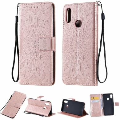Чехол-книжка UniCase SunFlower Pattern для Samsung Galaxy A10s (A107) - Rose Gold