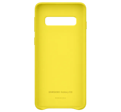 Чехол Leather Cover для Samsung Galaxy S10 (G973) EF-VG973LYEGRU - Yellow