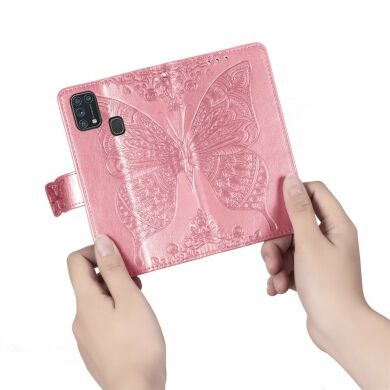 Чохол UniCase Butterfly Pattern для Samsung Galaxy M31 (M315) - Pink