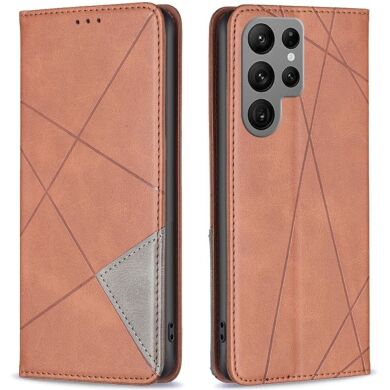 Чехол UniCase Geometric Pattern для Samsung Galaxy S25 Ultra (S938) - Brown