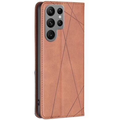 Чехол UniCase Geometric Pattern для Samsung Galaxy S25 Ultra (S938) - Brown