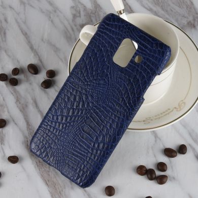 Пластиковий чохол Deexe Croco Style для Samsung Galaxy A6 2018 (A600) - Blue