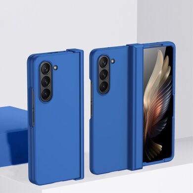 Пластиковый чехол Deexe Hinge Case для Samsung Galaxy Fold 6 - Dark Blue