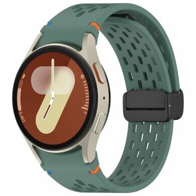 Ремешок Deexe Astra Strap для Samsung Galaxy Watch 4 / 4 Classic / 5 / 5 Pro / 6 / 6 Classic / 7 / FE - Olive Green