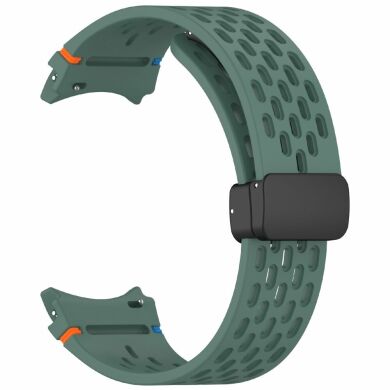 Ремешок Deexe Astra Strap для Samsung Galaxy Watch 4 / 4 Classic / 5 / 5 Pro / 6 / 6 Classic / 7 / FE - Olive Green