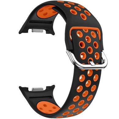 Ремешок Deexe Dual Color для Samsung Galaxy Watch 8 (40/44mm) / 8 Classic - Black / Orange