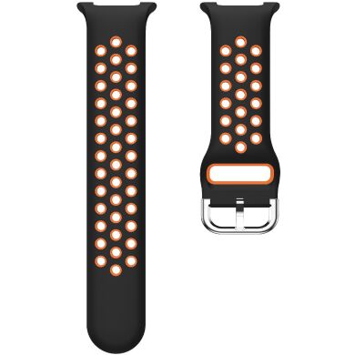 Ремешок Deexe Dual Color для Samsung Galaxy Watch 8 (40/44mm) / 8 Classic - Black / Orange