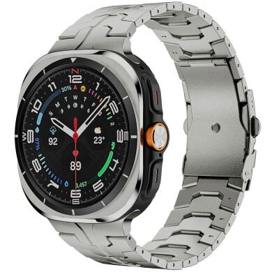 Ремешок Deexe Metal Strap для Samsung Galaxy Watch 8 (40/44mm) - Titanium