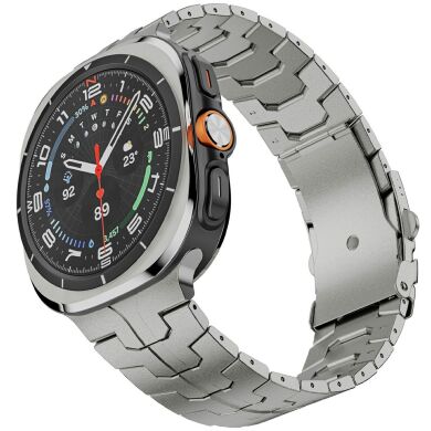 Ремешок Deexe Metal Strap для Samsung Galaxy Watch 8 (40/44mm) - Titanium