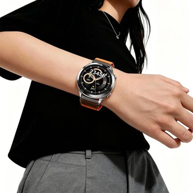 Ремешок Deexe Nylon Leather для часов с шириной крепления 22 мм - Indigo
