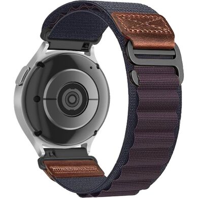 Ремешок Deexe Nylon Leather для часов с шириной крепления 22 мм - Indigo
