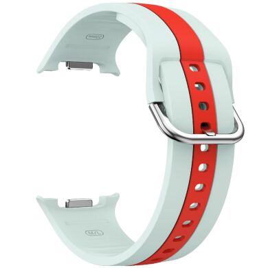 Ремешок Deexe Sport Strap для Samsung Galaxy Watch 8 (40/44mm) / 8 Classic - Mint Green / Red