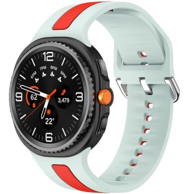 Ремешок Deexe Sport Strap для Samsung Galaxy Watch 8 (40/44mm) / 8 Classic - Mint Green / Red