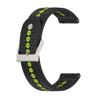 Ремешок Deexe Sport Style для часов с шириной крепления 20 мм - Black / Lime