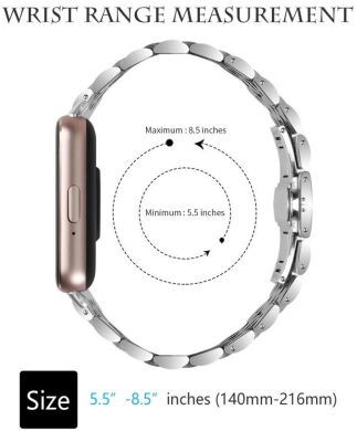 Ремешок Deexe Stainless Steel Strap для Samsung Galaxy Fit 3 - Silver