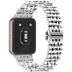 Ремешок Deexe Stainless Steel Strap для Samsung Galaxy Fit 3 - Silver