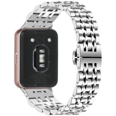 Ремешок Deexe Stainless Steel Strap для Samsung Galaxy Fit 3 - Silver