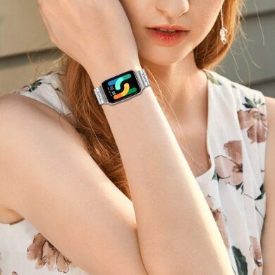 Ремешок Deexe Stainless Steel Strap для Samsung Galaxy Fit 3 - Silver