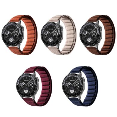 Ремешок Reframe Suede Leather для часов с шириной крепления 22мм - Wine Red