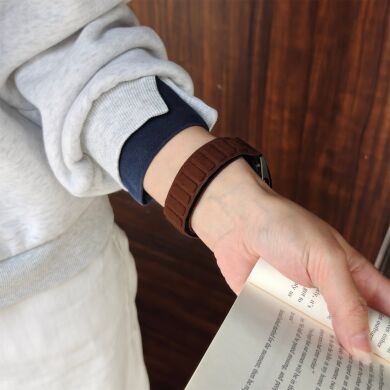 Ремешок Reframe Suede Leather для часов с шириной крепления 22мм - Wine Red