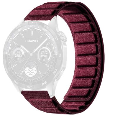Ремешок Reframe Suede Leather для часов с шириной крепления 22мм - Wine Red