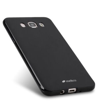 Силиконовая накладка MELKCO Poly Jacket для Samsung Galaxy J5 2016 (J510) + пленка - Black