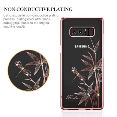 Пластиковый чехол KINGXBAR Diamond Flower для Samsung Galaxy Note 8 (N950) - Dragonfly Pattern