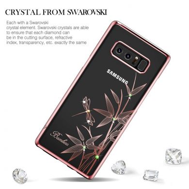Пластиковый чехол KINGXBAR Diamond Flower для Samsung Galaxy Note 8 (N950) - Dragonfly Pattern