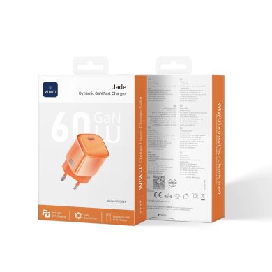 Сетевое зарядное устройство для WiWU Wi-G037 Jelly 60W (Type-C) - Orange