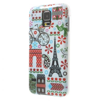 Силиконовая накладка Deexe Life Style для Samsung Galaxy S5 (G900) - Lovely Paris