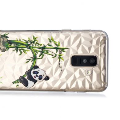 Силіконовий чохол UniCase 3D Diamond Pattern для Samsung Galaxy A6+ 2018 (A605), Panda with Bamboo