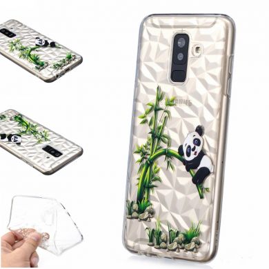 Силіконовий чохол UniCase 3D Diamond Pattern для Samsung Galaxy A6+ 2018 (A605), Panda with Bamboo