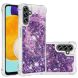 Силиконовый (TPU) чехол Deexe Liquid Glitter для Samsung Galaxy A13 5G (A136) / A04s (A047) - Dark Purple Hearts. Фото 1 из 7