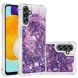 Силіконовий (TPU) чохол Deexe Liquid Glitter для Samsung Galaxy A13 5G (A136) / A04s (A047) - Dark Purple Hearts