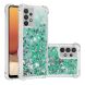 Силиконовый (TPU) чехол Deexe Liquid Glitter для Samsung Galaxy A32 (А325) - Green Hearts. Фото 1 из 7