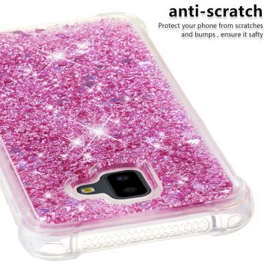 Силіконовий (TPU) чохол Deexe Liquid Glitter для Samsung Galaxy J6+ (J610), Red