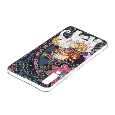 Силиконовый (TPU) чехол Deexe Pretty Glossy для Samsung Galaxy A7 2018 (A750) - Flower and Elephant