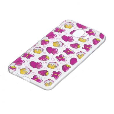 Силиконовый (TPU) чехол Deexe Pretty Glossy для Samsung Galaxy J4 2018 (J400) - Sweet Pattern