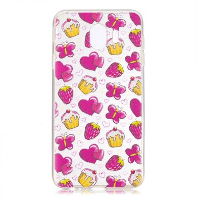 Силиконовый (TPU) чехол Deexe Pretty Glossy для Samsung Galaxy J4 2018 (J400) - Sweet Pattern
