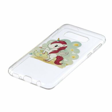 Силиконовый (TPU) чехол Deexe Pretty Glossy для Samsung Galaxy S10e (G970) - Unicorn