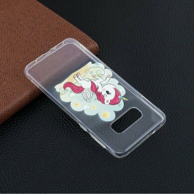 Силіконовий (TPU) чохол Deexe Pretty Glossy для Samsung Galaxy S10e (G970) - Unicorn