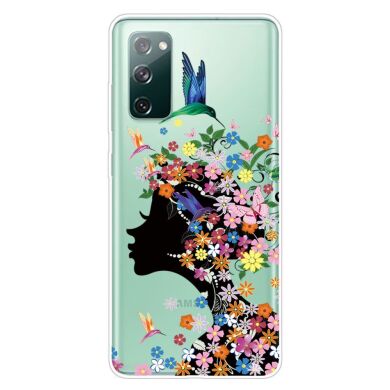 Силиконовый (TPU) чехол Deexe Pretty Things для Samsung Galaxy S20 FE (G780) - Flowered Girl