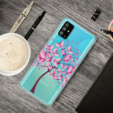 Силиконовый (TPU) чехол Deexe Pretty Glossy для Samsung Galaxy S20 Plus (G985) - Flowered Tree