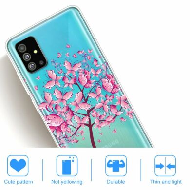 Силиконовый (TPU) чехол Deexe Pretty Glossy для Samsung Galaxy S20 Plus (G985) - Flowered Tree