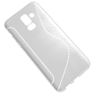 Силіконовий (TPU) чохол Deexe S Line для Samsung Galaxy A6+ 2018 (A605), White