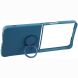 Силіконовий (TPU) чохол з кільцем Deexe Color Shell (FF) для Samsung Galaxy Flip 8 - Midnight Blue
