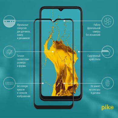 Защитное стекло Piko Full Glue для Samsung Galaxy A22 (A225) - Black