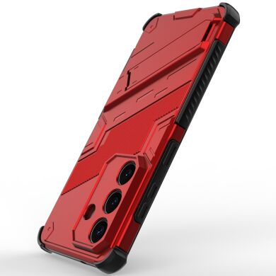 Защитный чехол Deexe Bibercas для Samsung Galaxy S26 Plus (S947) - Red